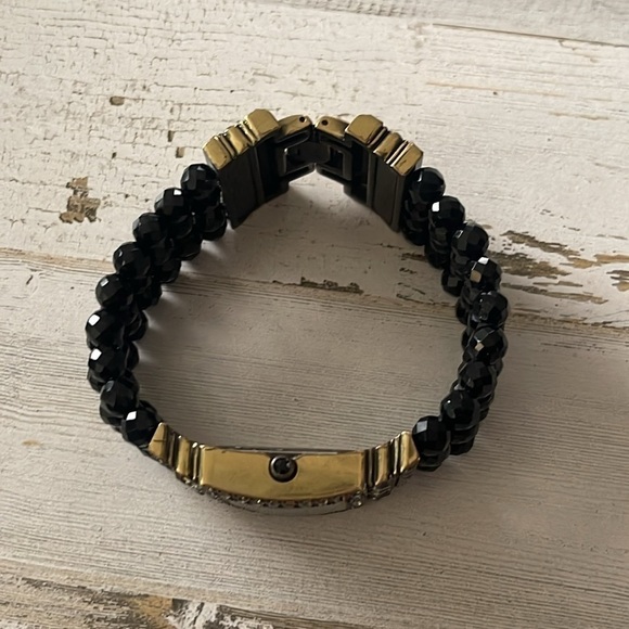 Sparkling Heidi Daus Black Beaded Crystal Watch. - Picture 11 of 11